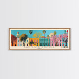 San Luis Potosi, Mexico Panoramic Canvas Print, San Luis Potosi, Mexico Painting, Mexico Art, San Luis Potosi Travel Poster, Travel Art, Guest Room Painting