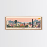 Santa Cruz de la Sierra, Bolivia Panoramic Canvas Print, Santa Cruz de la Sierra, Bolivia Painting, Bolivia Art, Santa Cruz de la Sierra Travel Poster, Travel Art, Housewarming Gift