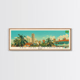 Sao Jose dos Campos, Brazil Panoramic Canvas Print, Sao Jose dos Campos, Brazil Painting, Brazil Art, Sao Jose dos Campos Travel Poster, Travel Art, Guest Room Painting