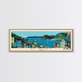 St. John's, Canada Panoramic Canvas Print, St. John's, Canada Painting, Canada Art, St. John's Travel Poster, Travel Art, Guest Room Painting