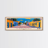 Tlaquepaque, Mexico Panoramic Canvas Print, Tlaquepaque, Mexico Painting, Mexico Art, Tlaquepaque Travel Poster, Travel Art, Living Room Painting