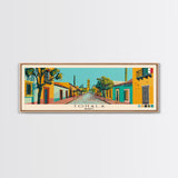 Tonala, Mexico Panoramic Canvas Print, Tonala, Mexico Painting, Mexico Art, Tonala Travel Poster, Travel Art, Guest Room Painting