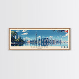 Toronto, Canada Panoramic Canvas Print, Toronto, Canada Painting, Canada Art, Toronto Travel Poster, Travel Art, Living Room Painting