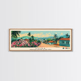 Uvira, Congo Panoramic Canvas Print, Uvira, Congo Painting, Congo Art, Uvira Travel Poster, Travel Art, Guest Room Painting