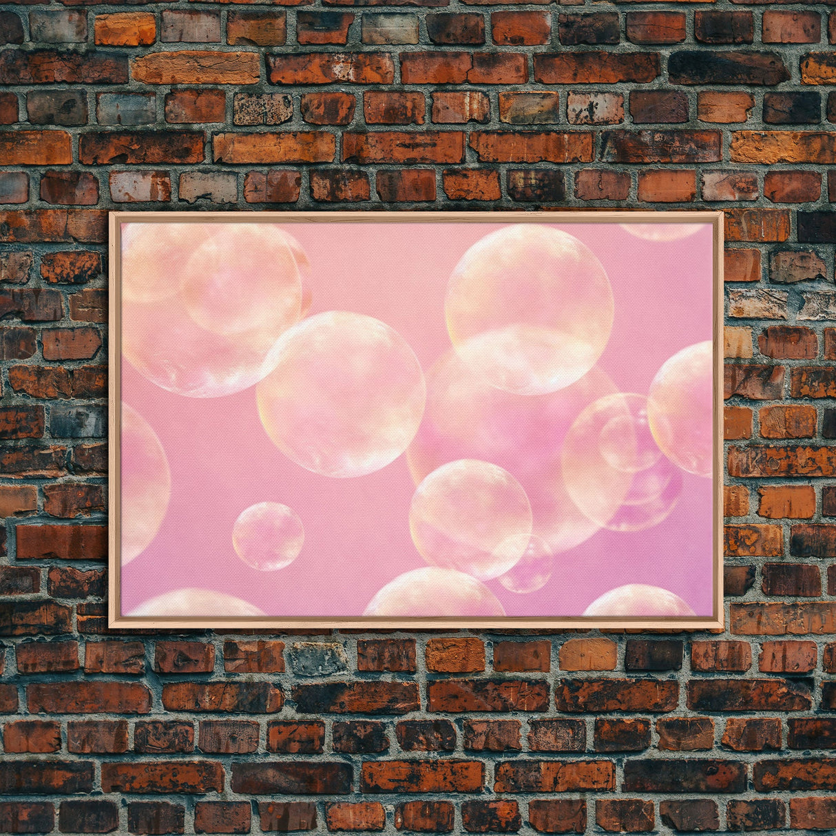 Pink Bathroom Wall Decor, Pink Bubbles Abstract Wall Art Print, Bubbles Print, Pink Nursery Wall Art, Bubbles Nursery Art Print Framed Art