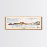 Anse de Grande Saline, St. Barths Watercolor Print, Vacation Gift, St. Barths Wall Art, Beach Painting, Beach Decor, Large Wall Art, Wood Frame Art