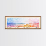 Auroville Beach, India Watercolor Beach Print, Vacation Gift, India Wall Art, Framed Canvas Print, Framed Beach Painting