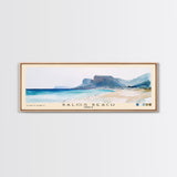 Balos Beach, Greece Watercolor Beach Print, Vacation Gift, Greece Wall Art, Framed Canvas Print, Framed Beach Painting