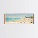 Cabbage Beach, Paradise Island, Bahamas Watercolor Beach Print, Vacation Gift, Paradise Island, Bahamas Wall Art, Framed Canvas Print, Framed Beach Painting