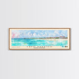 Cayo Paraiso, Dominican Republic Watercolor Beach Print, Vacation Gift, Dominican Republic Wall Art, Framed Canvas Print, Framed Beach Painting