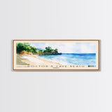 Doctor’s Cave Beach, Jamaica Watercolor Beach Print, Vacation Gift, Jamaica Wall Art, Framed Canvas Print, Framed Beach Painting