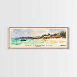 Gili Trawangan, Indonesia Watercolor Beach Print, Vacation Gift, Indonesia Wall Art, Framed Canvas Print, Framed Beach Painting