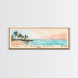 Hideaway Beach, Bahamas Watercolor Beach Print, Vacation Gift, Bahamas Wall Art, Framed Canvas Print, Framed Beach Painting