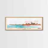 Long Island, Bahamas Watercolor Beach Print, Vacation Gift, Bahamas Wall Art, Framed Canvas Print, Framed Beach Painting