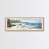 Marakolliya, Sri Lanka Watercolor Beach Print, Vacation Gift, Sri Lanka Wall Art, Framed Canvas Print, Framed Beach Painting