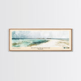 Omadhoo, Maldives Watercolor Print, Vacation Gift, Maldives Wall Art, Beach Painting, Beach Decor, Large Wall Art, Wood Frame Art