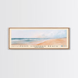 Pedn Vounder Beach, United Kingdom Watercolor Beach Print, Vacation Gift, United Kingdom Wall Art, Framed Canvas Print, Framed Beach Painting