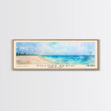 Pillory Beach, Turks and Caicos Watercolor Beach Print, Vacation Gift, Turks and Caicos Wall Art, Framed Canvas Print, Framed Beach Painting