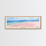 Pink sand Subic beach Matnog, Philippines Watercolor Print, Vacation Gift, Philippines Wall Art, Beach Painting, Beach Decor, Large Wall Art, Wood Frame Art