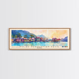 Pulau Perhentian Kecil, Malaysia Watercolor Beach Print, Vacation Gift, Malaysia Wall Art, Framed Canvas Print, Framed Beach Painting