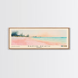 Radio Beach, Bahamas Watercolor Print, Vacation Gift, Bahamas Wall Art, Beach Painting, Beach Decor, Large Wall Art, Wood Frame Art