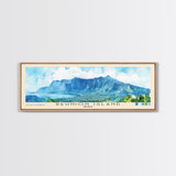 Reunion Island, France Watercolor Beach Print, Vacation Gift, France Wall Art, Framed Canvas Print, Framed Beach Painting