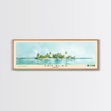 San Blas, Panamá Watercolor Beach Print, Vacation Gift, Panamá Wall Art, Framed Canvas Print, Framed Beach Painting