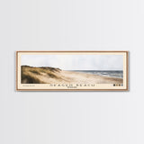 Skagen Beach, Denmark Watercolor Beach Print, Vacation Gift, Denmark Wall Art, Framed Canvas Print, Framed Beach Painting