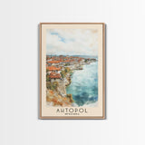 Ahtopol, Bulgaria Watercolor Beach Print, Vacation Gift, Bulgaria Wall Art, Beach Painting, Beach Decor, Beach Painting