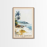 Baía do Sancho, Brazil Watercolor Beach Print, Vacation Gift, Brazil Wall Art, Beach Painting, Beach Decor, Beach Painting