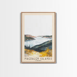 Magdalen Islands, Canada Watercolor Print, Vacation Gift, Canada Wall Art, Beach Painting, Beach Decor, Large Wall Art, Wood Frame Art