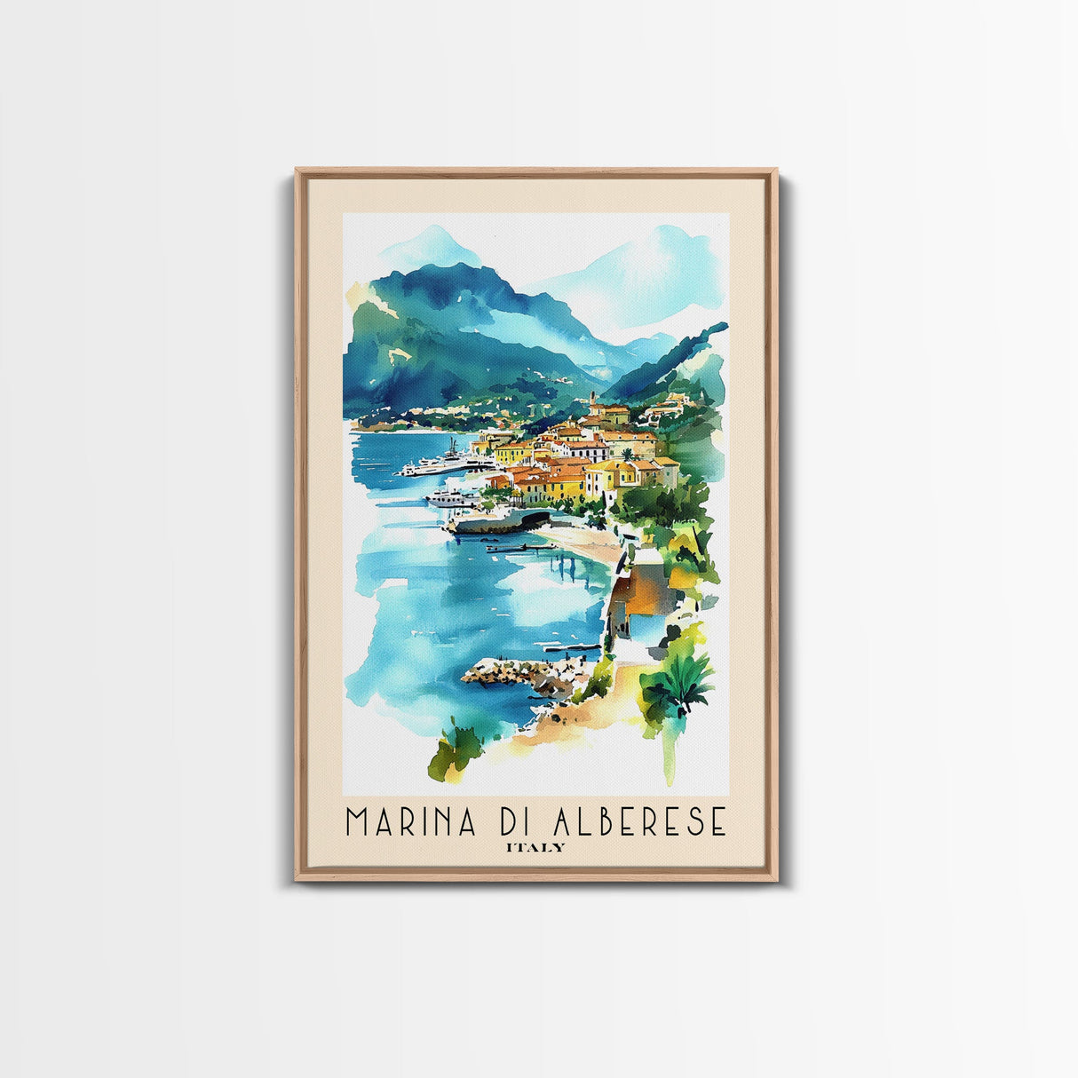 Marina di Alberese, Italy Watercolor Beach Print, Vacation Gift, Italy Wall Art, Beach Painting, Beach Decor, Beach Painting