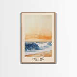 Mui Ne, Vietnam Watercolor Print, Vacation Gift, Vietnam Wall Art, Beach Painting, Beach Decor, Large Wall Art, Wood Frame Art