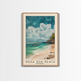 Nusa Dua Beach, Indonesia Watercolor Beach Print, Vacation Gift, Indonesia Wall Art, Beach Painting, Beach Decor, Beach Painting