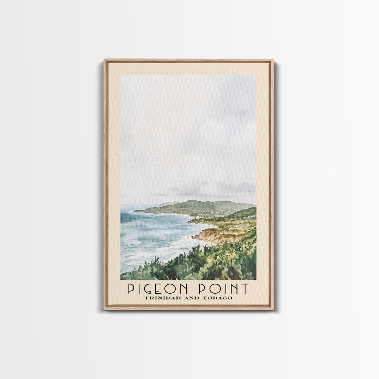 Pigeon Point, Trinidad and Tobago Watercolor Beach Print, Vacation Gift, Trinidad and Tobago Wall Art, Beach Painting, Beach Decor, Beach Painting