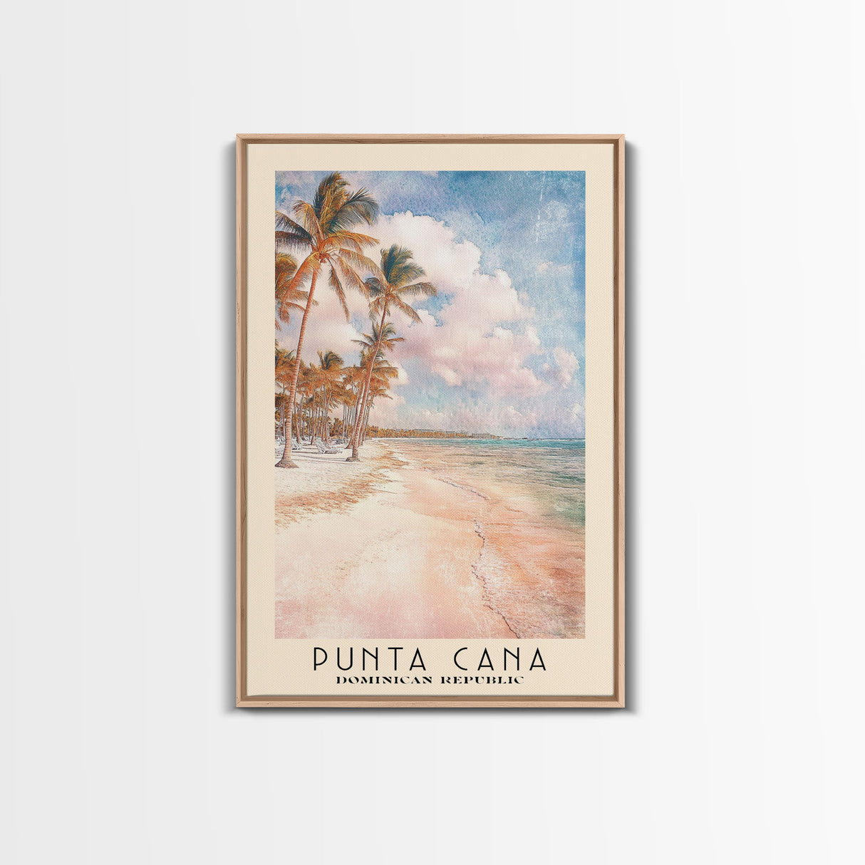 Punta Cana, Dominican Republic Watercolor Beach Print, Vacation Gift, Dominican Republic Wall Art, Beach Painting, Beach Decor, Beach Painting