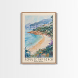 Repulse Bay Beach, Hong Kong Watercolor Beach Print, Vacation Gift, Hong Kong Wall Art, Beach Painting, Beach Decor, Beach Painting