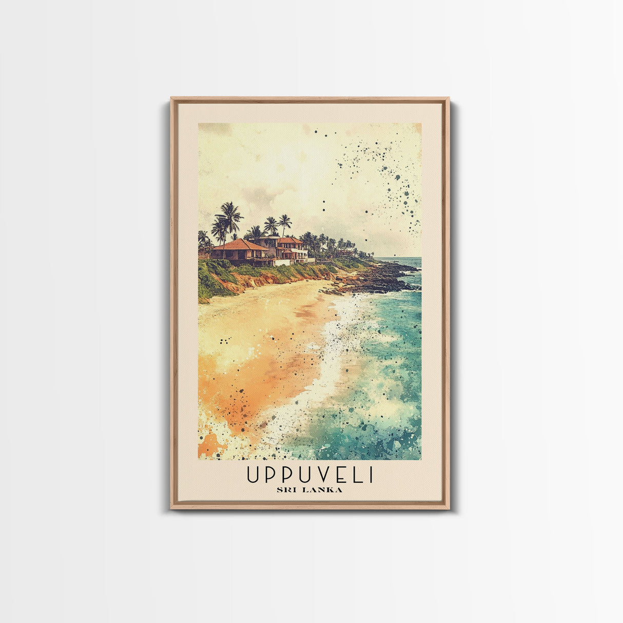 Uppuveli, Sri Lanka Watercolor Beach Print, Vacation Gift, Sri Lanka Wall Art, Beach Painting, Beach Decor, Beach Painting