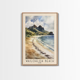 Wailoaloa Beach, Fiji Watercolor Beach Print, Vacation Gift, Fiji Wall Art, Beach Painting, Beach Decor, Beach Painting