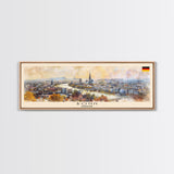 Bonn Germany Travel Print Wall Art, Panoramic City Art, Travel Art, Wall Decor, Vacation Gift, Framed Canvas Print Or Metal Art