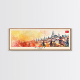 Bursa Turkey Travel Print Wall Art, Panoramic City Art, Travel Art, Wall Decor, Vacation Gift, Framed Canvas Print Or Metal Art