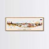 Chelyabinsk Russia Panoramic Travel Poster, Framed Canvas Print or Metal Wall Art, Travel Art, Home Decor, Panoramic Painting, Midcentury Art