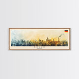 Essen Germany Travel Print Wall Art, Panoramic City Art, Travel Art, Wall Decor, Vacation Gift, Framed Canvas Print Or Metal Art