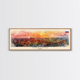 Ivanovo Russia Panoramic Travel Poster, Framed Canvas Print or Metal Wall Art, Travel Art, Home Decor, Panoramic Painting, Midcentury Art