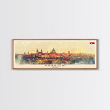 Krakow Poland Travel Art, City Art, Framed Canvas Print or Metal Wall Art, Europe Travel Poster, Panoramic Wall Art, Extra Wide Wall Art