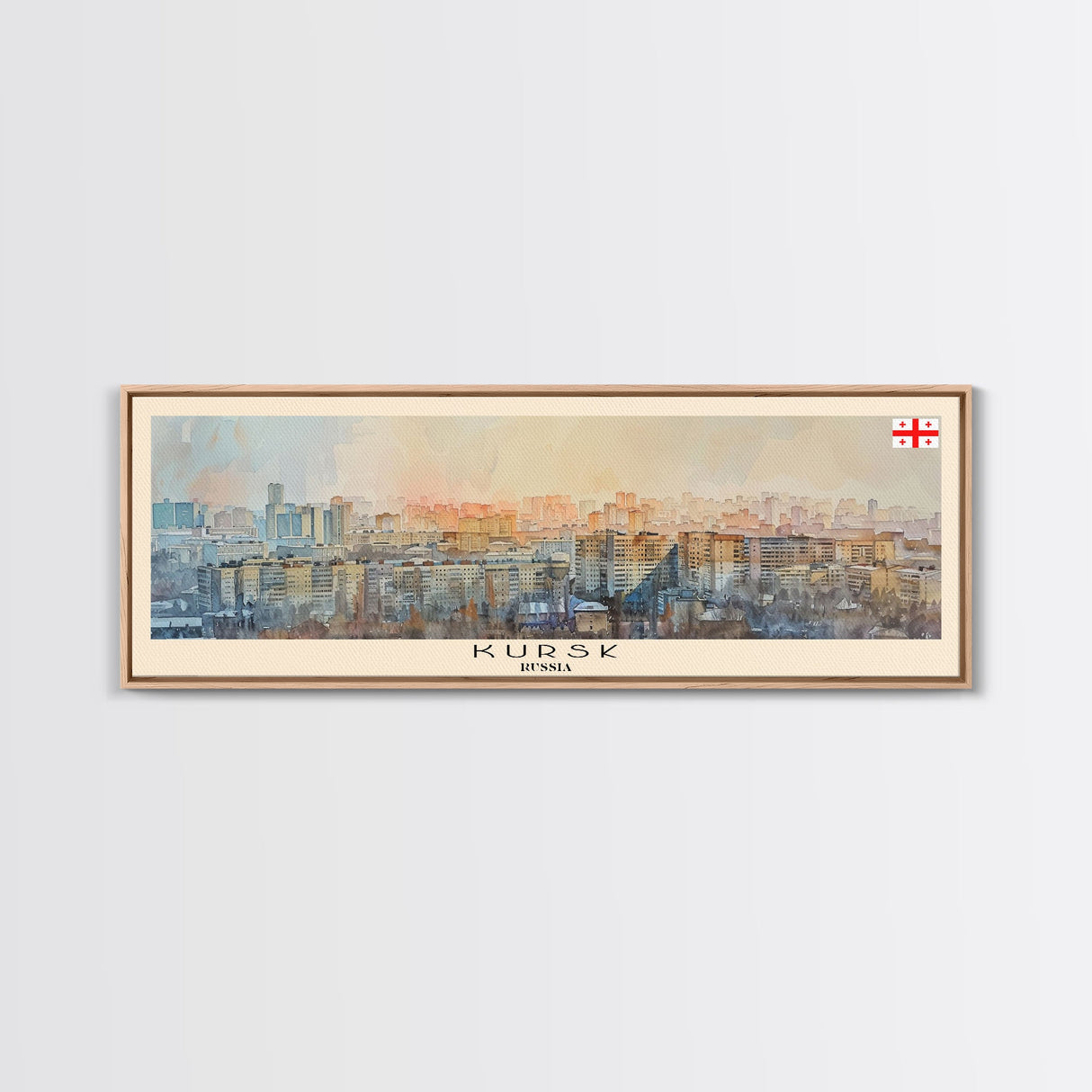 Kursk Russia Travel Art, City Art, Framed Canvas Print or Metal Wall Art, Europe Travel Poster, Panoramic Wall Art, Extra Wide Wall Art