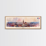 Montpellier France Wall Art, Panoramic Travel Poster, Panoramic Framed Canvas Print, City Wall Art, Wall Hanging Home Decor, Travel Art