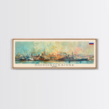 Novorossiysk Russia Wall Art, Panoramic Travel Poster, Panoramic Framed Canvas Print, City Wall Art, Wall Hanging Home Decor, Travel Art