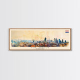 The Hague Netherlands Travel Print Wall Art, Panoramic City Art, Travel Art, Wall Decor, Vacation Gift, Framed Canvas Print Or Metal Art