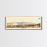 Varna Bulgaria Wall Art, Panoramic Travel Poster, Panoramic Framed Canvas Print, City Wall Art, Wall Hanging Home Decor, Travel Art